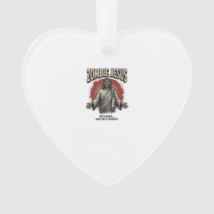 Zombie-Jesus-Vintage-Stichzeichnung Lustiges-Shirt Ornament