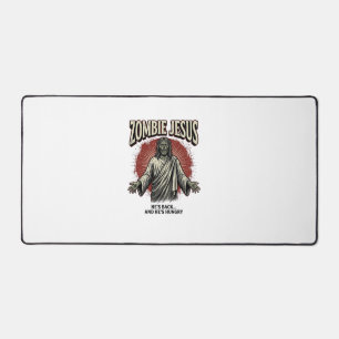 Zombie-Jesus-Vintage-Stichzeichnung Lustiges-Shirt Schreibtischunterlage