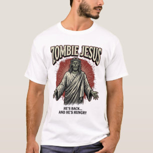 Zombie-Jesus-Vintage-Stichzeichnung Lustiges-Shirt T-Shirt