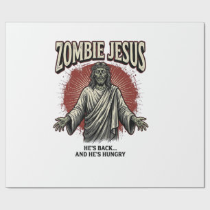 Zombie Jesus Vintage-Stichzeichnung Lustiges T-Shi Geschenkpapier