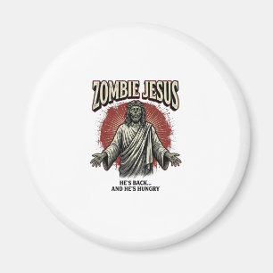 Zombie Jesus Vintage-Stichzeichnung Lustiges T-Shi Magnet