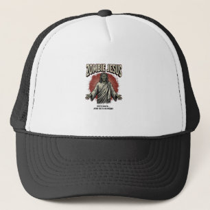 Zombie Jesus Vintage-Stichzeichnung Lustiges T-Shi Truckerkappe