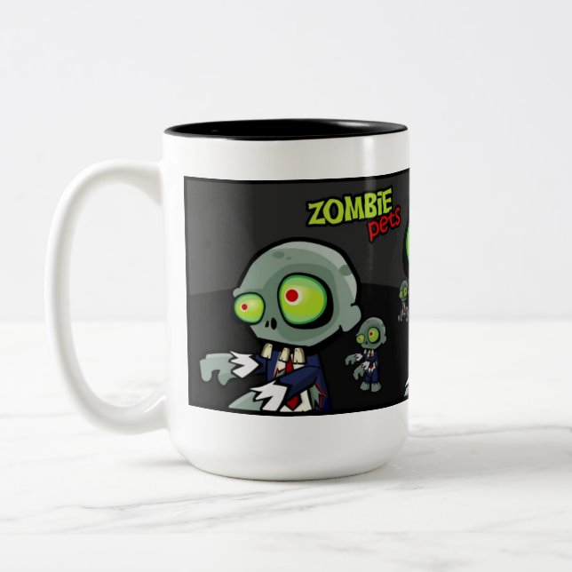 Zombie-Jim-Tasse Zweifarbige Tasse (Links)