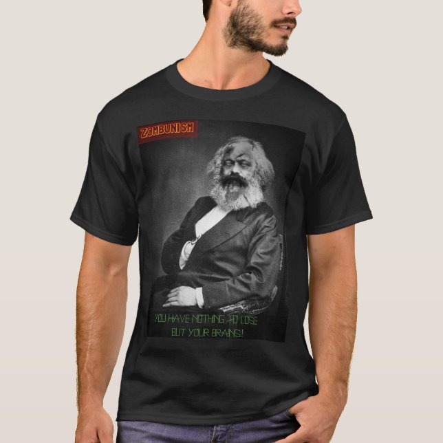 Zombie Karl Marx / Zombunismus T-Shirt (Vorderseite)