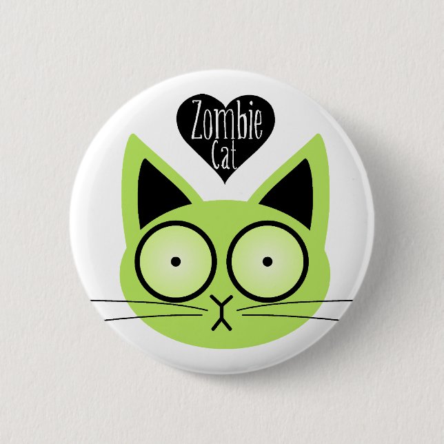 Zombie-Katze Button (Vorderseite)