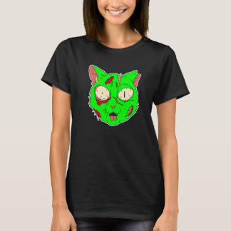 Zombie-Katze Fauler Halloween-Kostüm Gruselig Unhe T-Shirt
