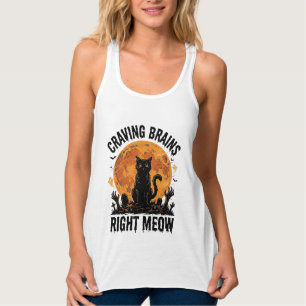 Zombie-Katze Halloween Vintage Gravur Shirt Kunst_
