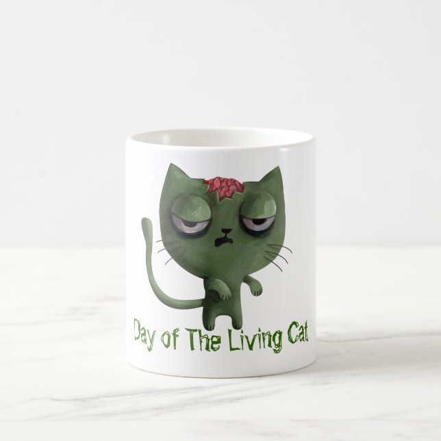 Zombie-Katze Kaffeetasse (Mittel)