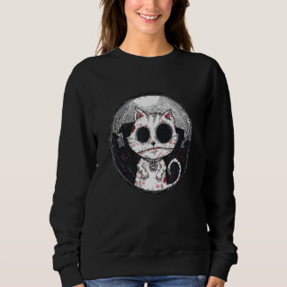 Zombie-Katze Zombie-Katze Halloween Sweatshirt