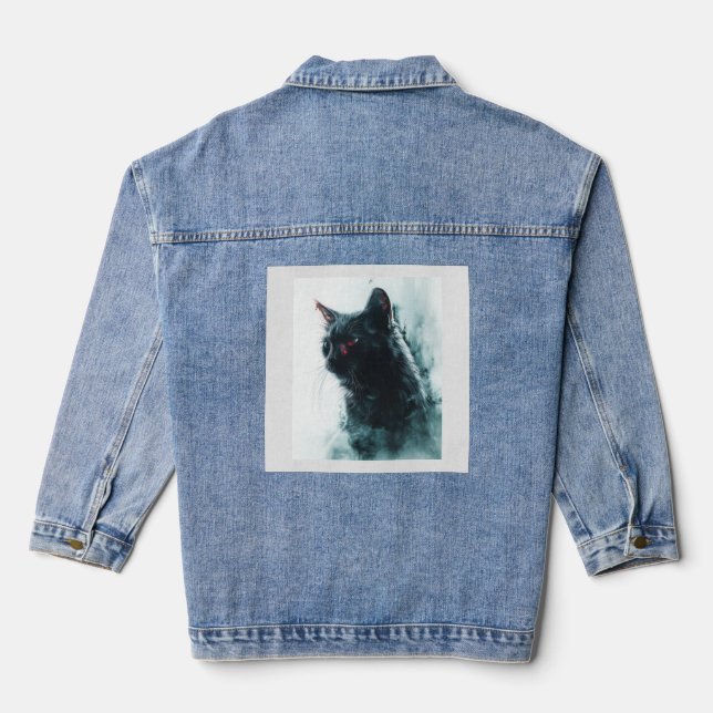 Zombie-Katzen-Apokalypse Jeansjacke (Rückseite)