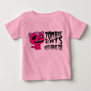 Zombie Katzen-Bedarf Gehirne auch! Baby T-shirt