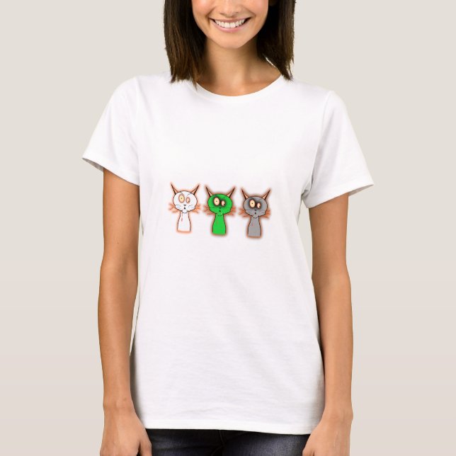 Zombie-Katzen! T-Shirt (Vorderseite)