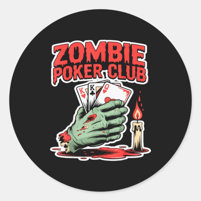 Zombie Ker Club Halloween  Runder Aufkleber (Vorderseite)