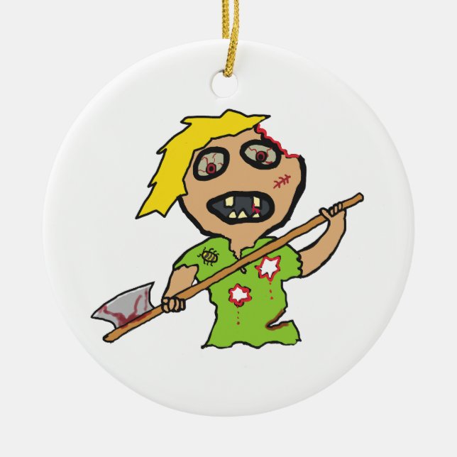 Zombie Keramik Ornament (Vorne)