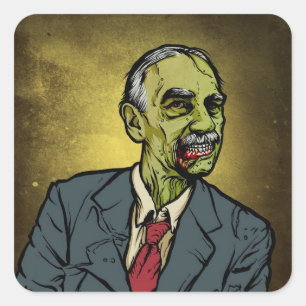 Zombie-Keynes-Aufkleber Quadratischer Aufkleber