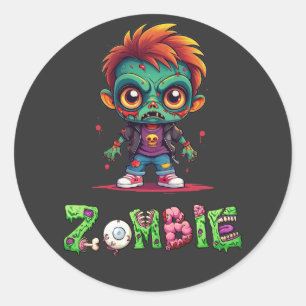 Zombie Kid - Ash Runder Aufkleber