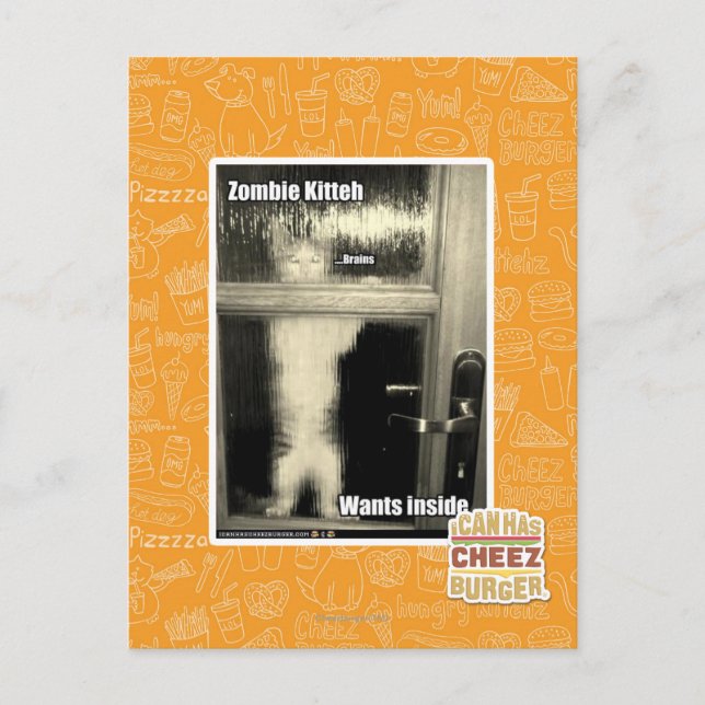 Zombie Kitteh Postkarte (Vorderseite)
