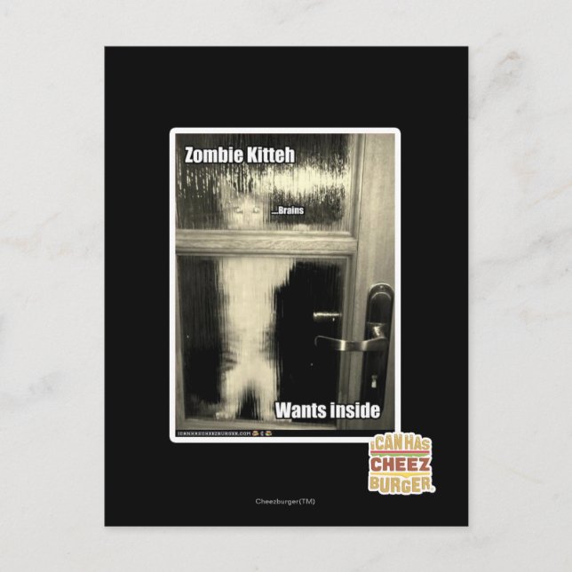 Zombie Kitteh Postkarte (Vorderseite)
