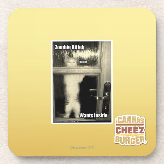 Zombie Kitteh Untersetzer (Vorderseite)