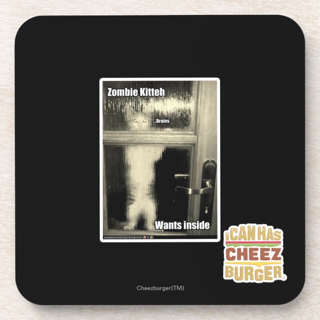 Zombie Kitteh Untersetzer (Vorderseite)