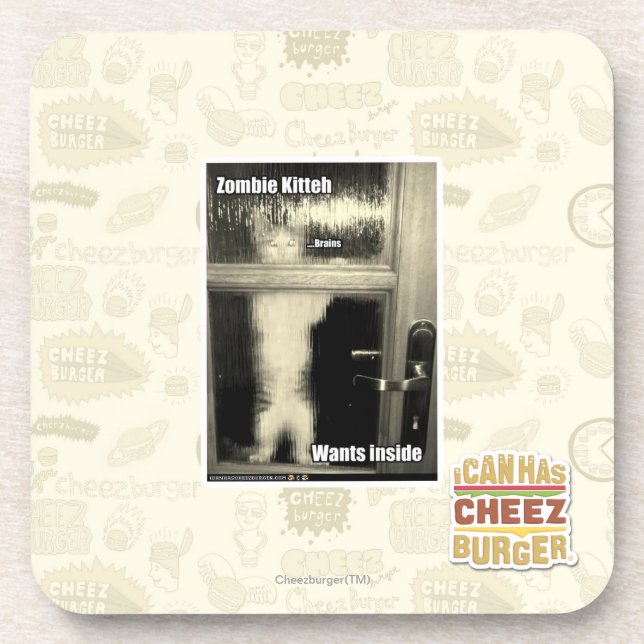 Zombie Kitteh Untersetzer (Vorderseite)