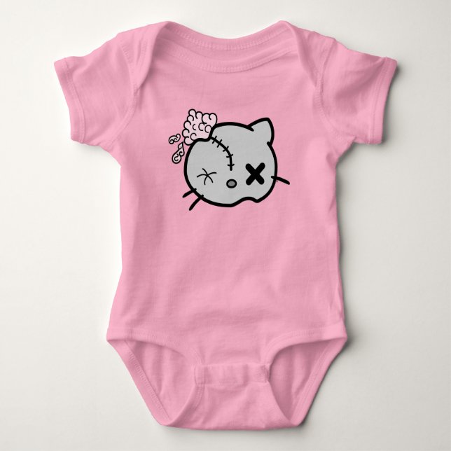 Zombie Kitty Baby Strampler (Vorderseite)