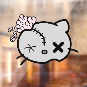 Zombie Kitty Fensteraufkleber