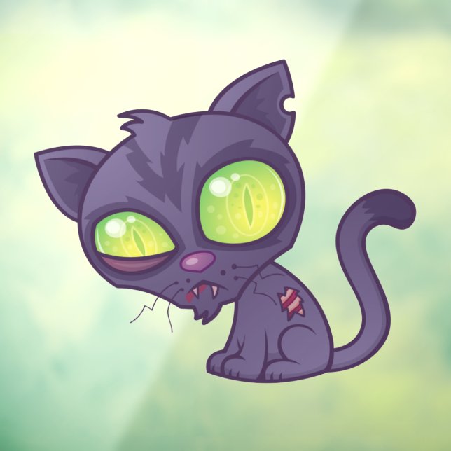 Zombie Kitty Fensteraufkleber (Blatt 3)