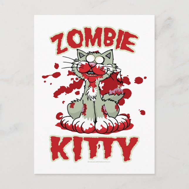 Zombie Kitty Postkarte (Vorderseite)