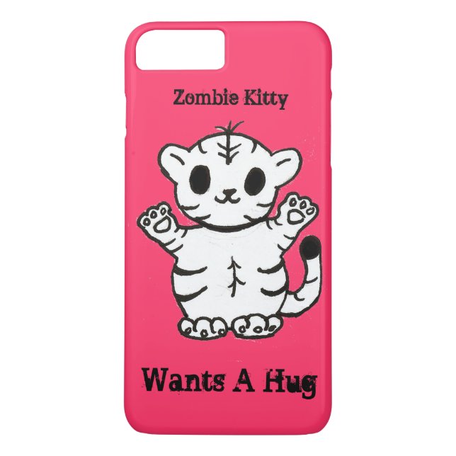 Zombie Kitty will einen Knuddel Case-Mate iPhone Hülle (Rückseite)