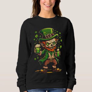 Zombie Kobold Irisches St. Paddy's Bier Sweatshirt