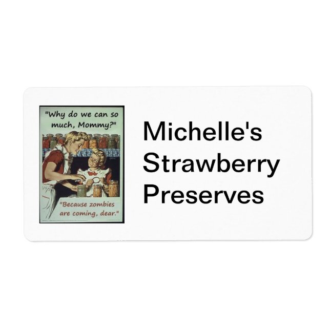 Zombie-Konservenetikett (Vorne)