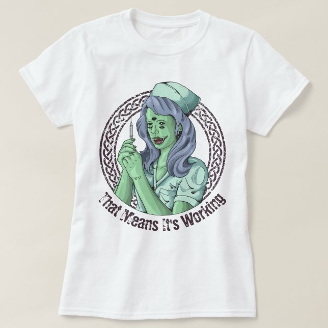 Zombie Krankenschwester T - Shirt (Design vorne)