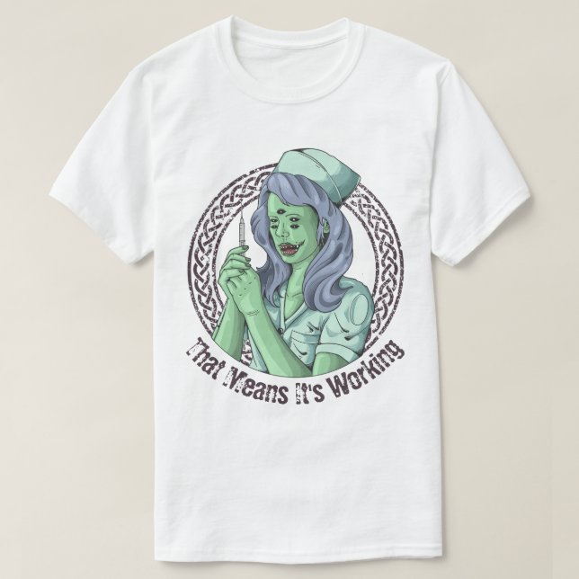 Zombie Krankenschwester T - Shirt (Design vorne)