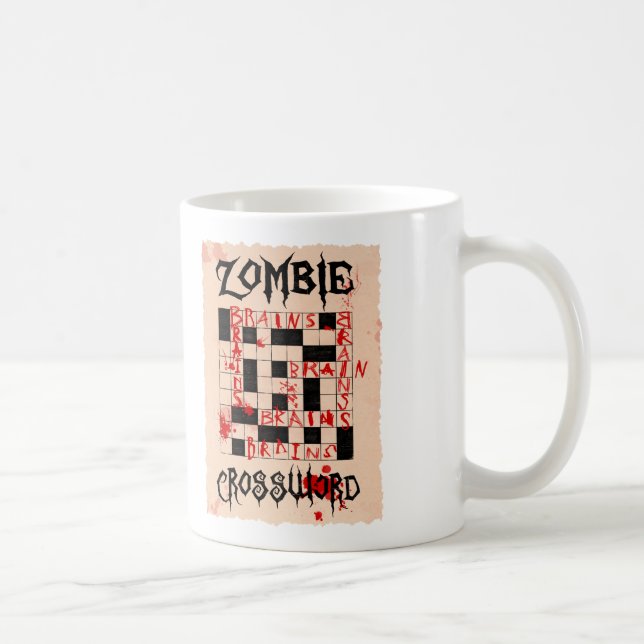 Zombie-Kreuzworträtsel-Tasse Tasse (Rechts)