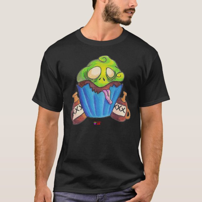 Zombie-Kuchen-Logo T-Shirt (Vorderseite)
