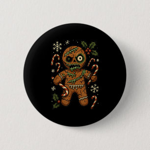 Zombie Lebkuchenmann Weihnachten Zombie Button