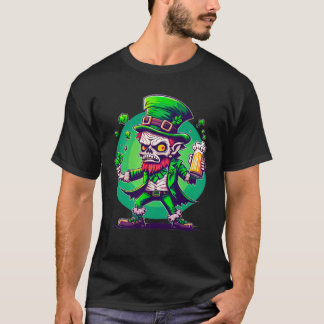 Zombie Leprechaun Irish St Paddy's Beer 1 T-Shirt