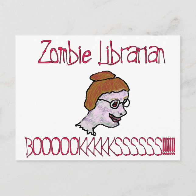 Zombie Librarian Postkarte (Vorderseite)
