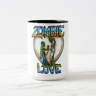 "Zombie Liebe" Art von Rebecca O'Donnell Zweifarbige Tasse