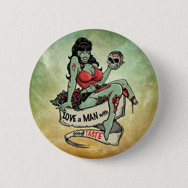 Zombie-Liebe Button (Vorderseite)