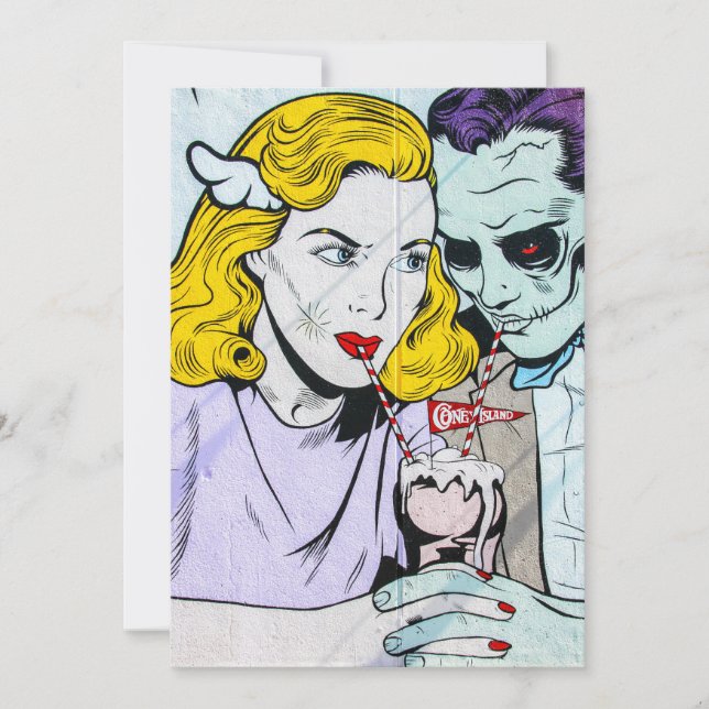 Zombie-Liebe Dankeskarte (Vorderseite)