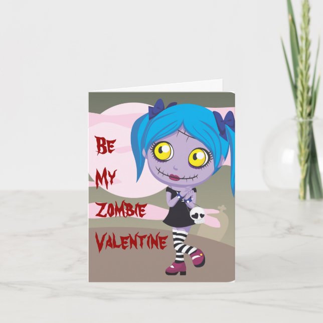 Zombie-Liebe Feiertagskarte (Vorderseite)