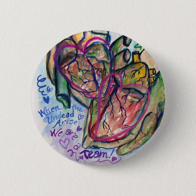 Zombie Liebe Gedicht Benutzerdefiniertes Button Bu (Vorderseite)
