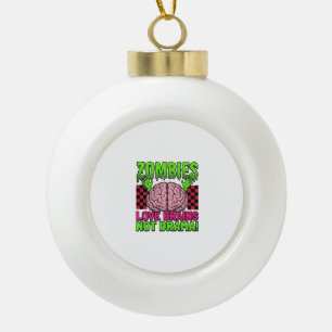 Zombie Liebe Gehirne Keine Drama Vintage Horror De Keramik Kugel-Ornament
