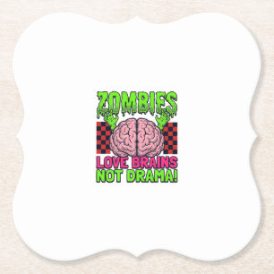 Zombie Liebe Gehirne Keine Drama Vintage Horror De Untersetzer