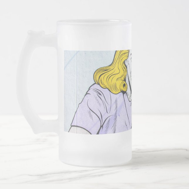 Zombie-Liebe Mattglas Bierglas (Links)