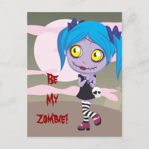 Zombie Liebe Postkarte