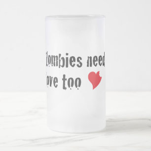Zombie Liebe Stein Mattglas Bierglas