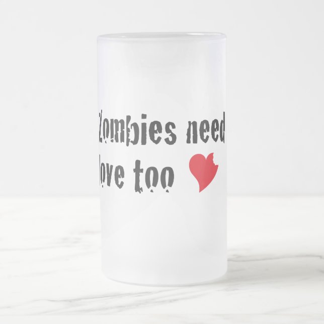 Zombie Liebe Stein Mattglas Bierglas (Mittel)